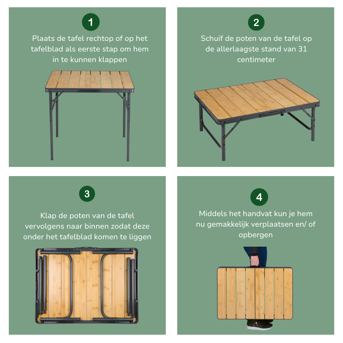 Table Foldable Bamboo