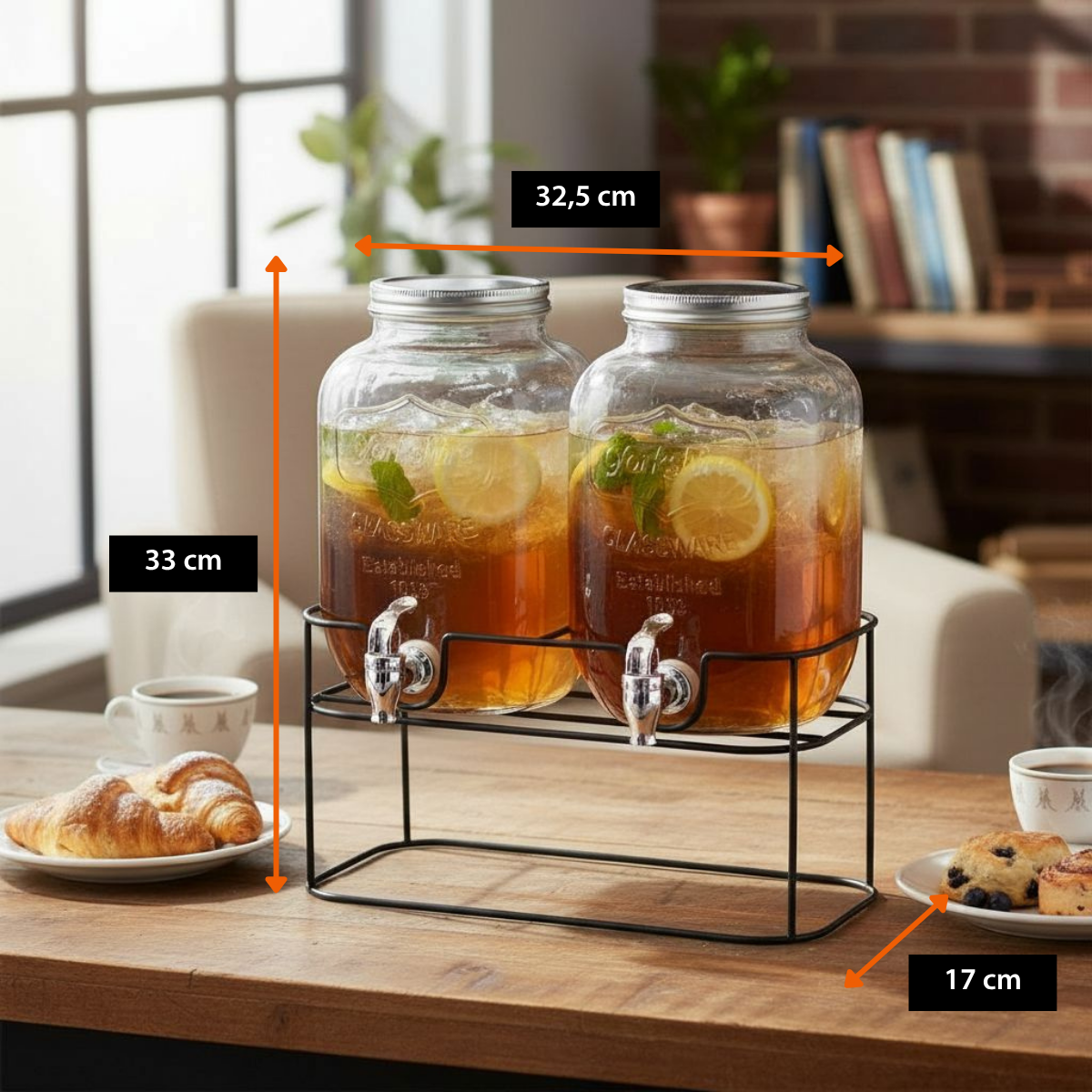 Drink Disp With Stand 4Lx 2Pcs